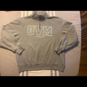 UVM / University of Vermont Unisex L Quarter Zip Catamount Sweatshirt